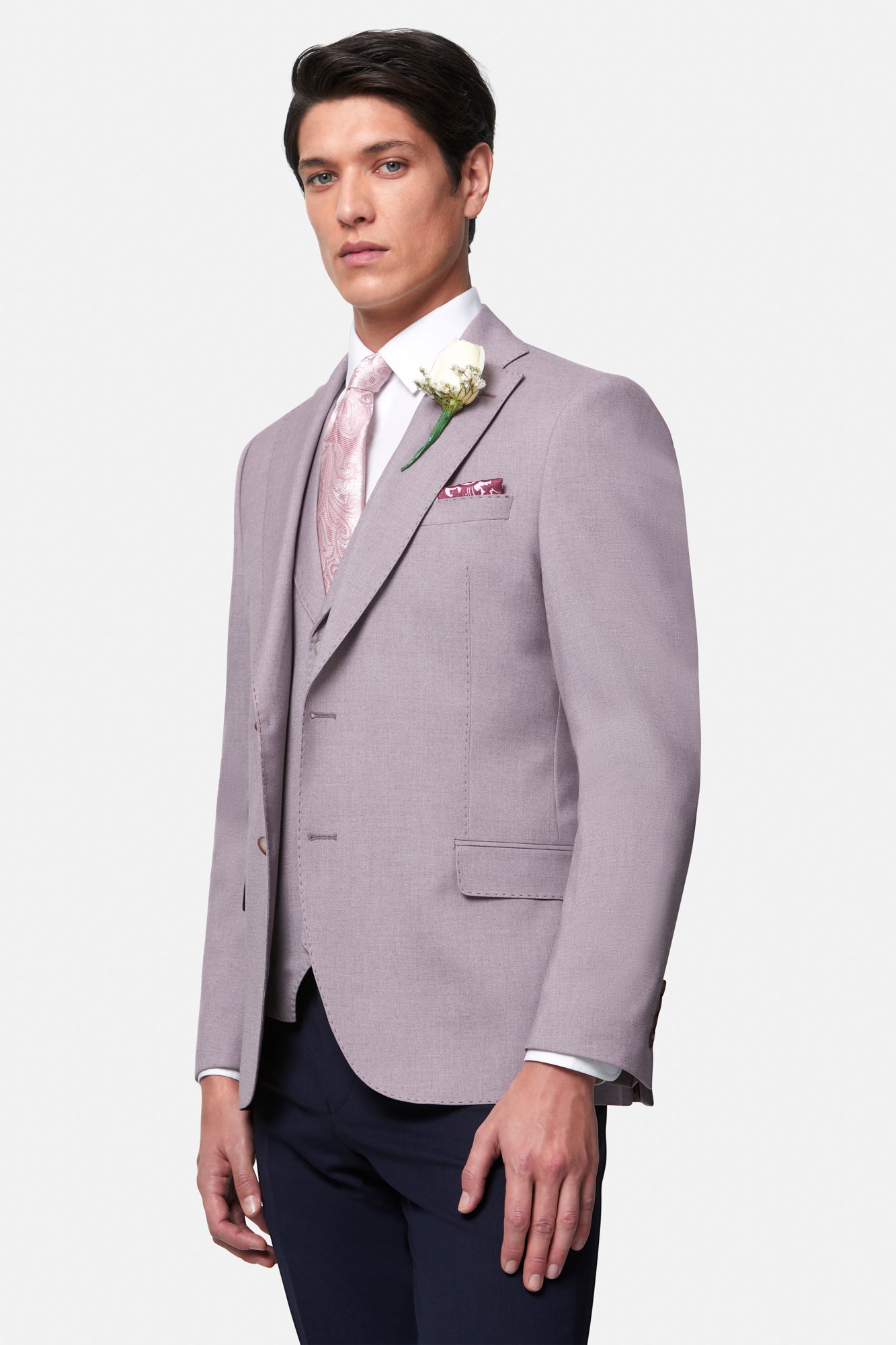 Retail - Benetti Blush Pink Notched-Lapel Jacket - 4034